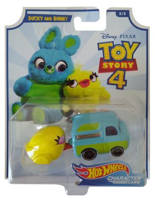 Mattel GCY60 Hot Wheels Disney Toy Story 4, Ducky and Bunny Fahrzeug im Maßstab