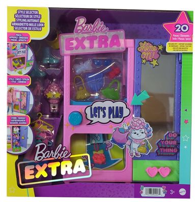 Mattel HFG75 Barbie Extra Kleiderschrank, Styling Automat zum stylen und aufbewa