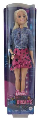 Mattel GXT03 Barbie Big City, Big Dreams Puppe, bereit für die große Bühne, mit