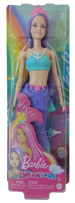 Mattel HGR10 Barbie Dreamtopia Meerjungfrau Puppe mit lila Haar, Mermaid lila tü