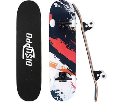 Disuppo AM485500-2 Skateboard + Skatetasche + Werkezeug für Räder Skaten Colorfu