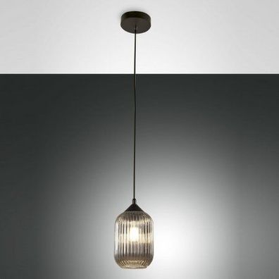 Fabas Luce 3585-40-126 Pendelleuchte Aston grau schwarz E27