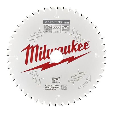 Kreissägeblatt Milwaukee 235x30 mm, 48 Z Wechselzahn, für Holz