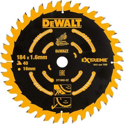 Kreissägeblatt DeWALT Extreme Spezial 1 84x16x1,6mm mit 40 Zähnen