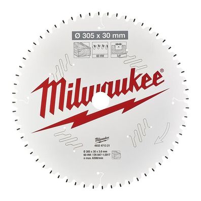Kreissägeblatt Milwaukee 305x30 mm, 60 Z Wechselzahn, für Holz