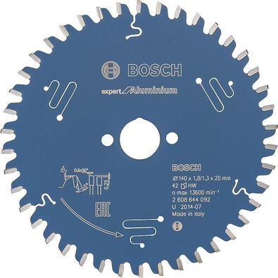 Kreissägeblatt Bosch für Aluminium und N ichteisenmetalle 140x20mm