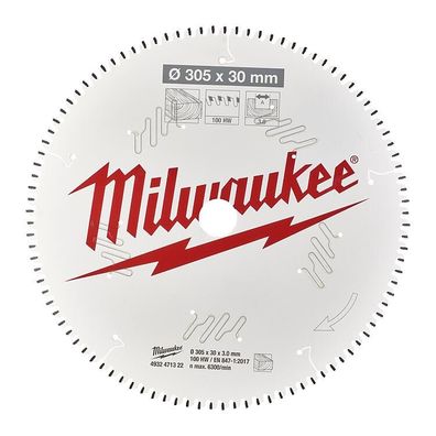 Kreissägeblatt Milwaukee 305x30 mm, 100Z Wechselzahn, für Holz