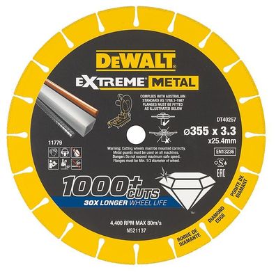 Diamant-Trennscheibe DeWALT DT40257-QZ, 350x3,3x25,4mm