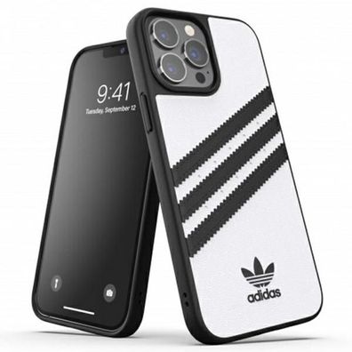 Handyhülle Hardcase iPhone 13 Pro Max Adidas weiß Streifen Logo Kunststoff 47143