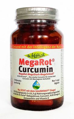 Dr. Hittich Mega-Rot Curcumin, 1/2/4x 90 Kapseln, Krillöl, Astaxanthin, MegaRot