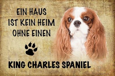 Top-Schild mit Kordel, 20 x 30 cm, Hund, King Charles Spaniel, Haustier, neu & ovp