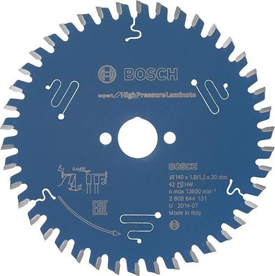 Kreissägeblatt Bosch für HPL-Platten und Verbundwerkstoffe 140x20mm