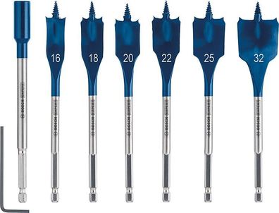 Flachfräsbohrer BOSCH 7-teilig Expert SE LFCUT 16/18/20/22/25/32mm, Länge 152 m