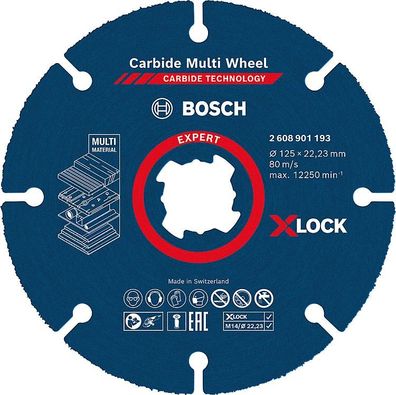 Trennscheibe BOSCH Expert Carbide Multiw heel 125x22,23mm X-Lock
