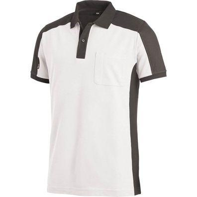 FHB Konrad Polo-Shirt zweifarbig - Weiß-Anthrazit 102 2XL