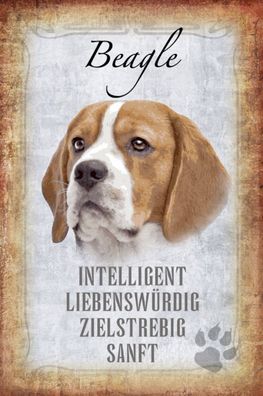 Top-Schild mit Kordel, 20 x 30 cm, Beagle, Hund, Haustier, neu & ovp