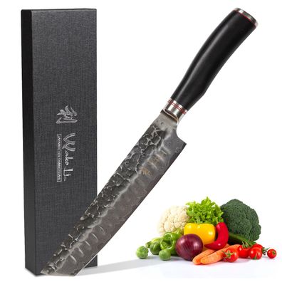 Wakoli Damast Fleischmesser Hamokiri - Klinge 20 cm Länge - extra scharfes Profi ...