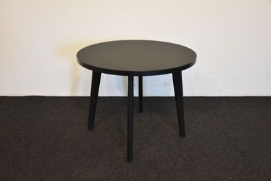 Kusch & Co. Tisch, mit runder Holzplatte schwarz, Ø 70, 4 Beine, gebraucht