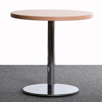 Runder Tisch von Walter Knoll, Ø40, Stempel Fuß, Ahorn, gebraucht