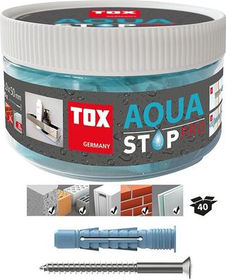 TOX Allzweckdübel Aqua Stop Pro 6x38 mm+ Schraube in Runddose VPE: 40