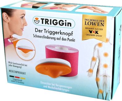 Triggerknopf TRIGGin zur Schmerzlinderung orange mit pinkem Tape NEU