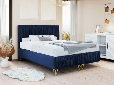 Boxspringbett Lux II Doppelbett Polsterbett mit Bonell-Matratze Modern Bett