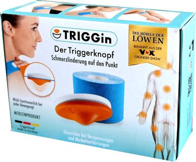 Triggerknopf TRIGGin zur Schmerzlinderung orange mit blauem Tape NEU