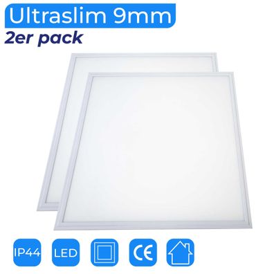 2er pack Premium LED Panel Ultraslim 620x620x9mm 36W Deckenleuchte Einbauleuchte