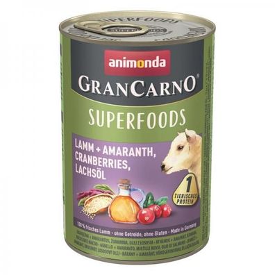 Animonda GranCarno Adult Superfood Lamm & Amaranth 400g (Menge: 6 je Bestell...