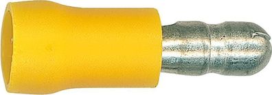 Rundstecker halbisoliert 4,0 mm - 6,0 mm , 5,0 mm Farbe gelb, VPE = 100 Stück