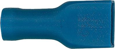 Flachsteckhülse vollisoliert 2,5 mm , 6, 3 x 0,8 mm Farbe blau, VPE = 100 Stück