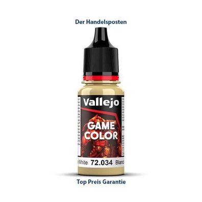 Vallejo Game Color 72.034 Bone White 18 ml
