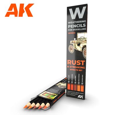 AK Interactive Weathering Pencils Rust and Streaking Effects Set