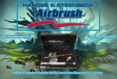 Harder & Steenbeck Infinity CR Plus Two in One Airbrushpistole Düse 0,2 + 0,4mm