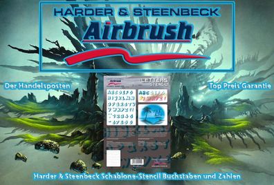 Harder & Steenbeck Airbrush Schablone-Stencil Buchstaben und Zahlen