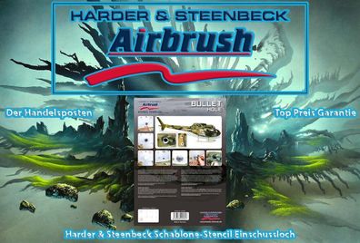 Harder & Steenbeck Airbrush Schablone-Stencil Einschussloch