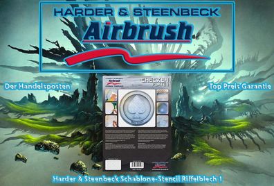 Harder & Steenbeck Airbrush Schablone-Stencil Riffelblech 1