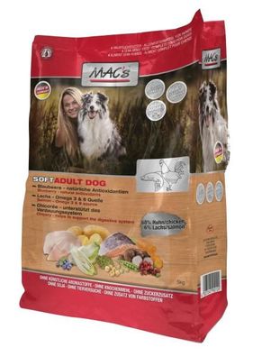 MACs Dog Soft Huhn & Lachs 15 Kg (3 x 5 kg)