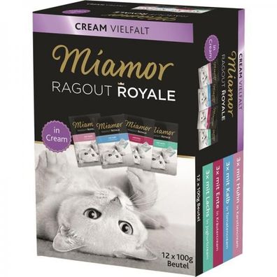 Miamor FB Ragout Royale Multibox Cream Vielfalt 12 x 100 g (Menge: 5 je B...
