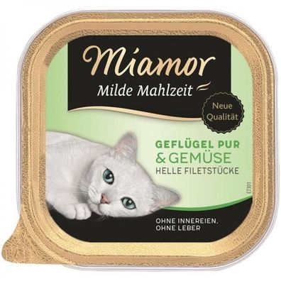 Miamor Schale Milde Mahlzeit Geflügel & Gemüse 100 g (Menge: 16 je Bestell...