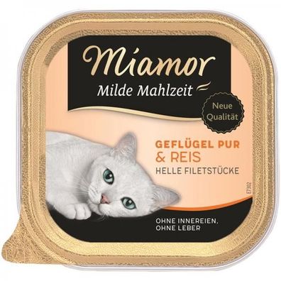 Miamor Schale Milde Mahlzeit Geflügel & Reis 100 g (Menge: 16 je Bestellein...