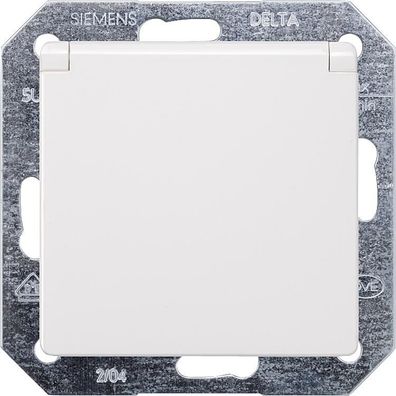SCHUKO-Steckdose mit Klappdeckel elektro weiß/ Schutzart IP20 1 Stück