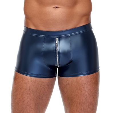 Sexy Herren Pants Blau M-2XL Metallic Glanz mit Reißverschluss Unterhose "Aslan"