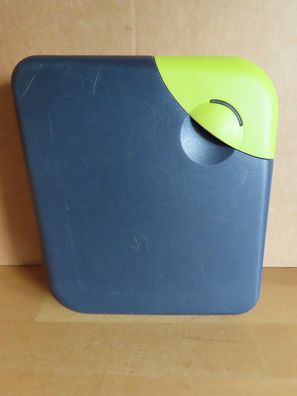 CD DVD Lunchbox Register herausnehmbar grau mit grüner Schließe/ Tupperware 4904A-3