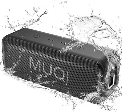 MUQI Bluetooth Lautsprecher Musikbox Wasserdicht IP7 Kabellos 10 Watt 24h Akku