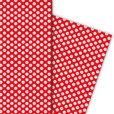 Liebes Geschenkpapier mit Herzen in rot - G6399, 32 x 48cm