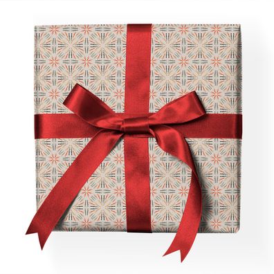 Grafisches Geschenkpapier: Modernes Geschenkpapier mit Tannen Nadel, beige - G22164,