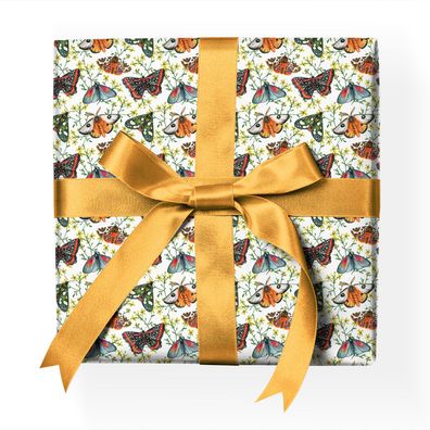 Klassisches Schmetterling Geschenkpapier mit Faltern, bunt - G23058, 32 x 48cm