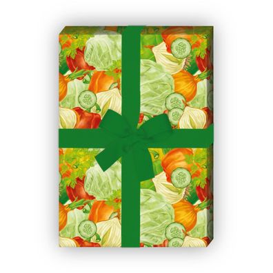 Frisches Gemüse Geschenkpapier, Dekorpapier nicht nur für Vegetarier - G8405, 32 x 48