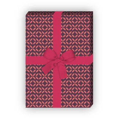 Grafisches Geschenkpapier Set im modernen reduziertem Mosaik Design, rosa - G8444, 32